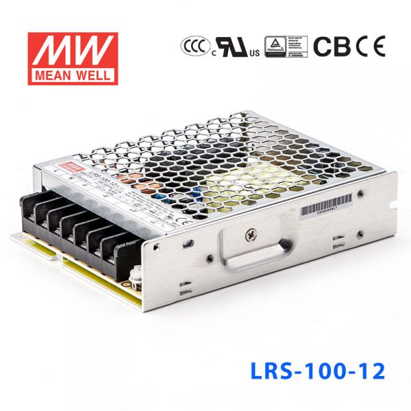 明纬电源LRS-100-12 102W 12V8.5A单路输出超薄型低空载