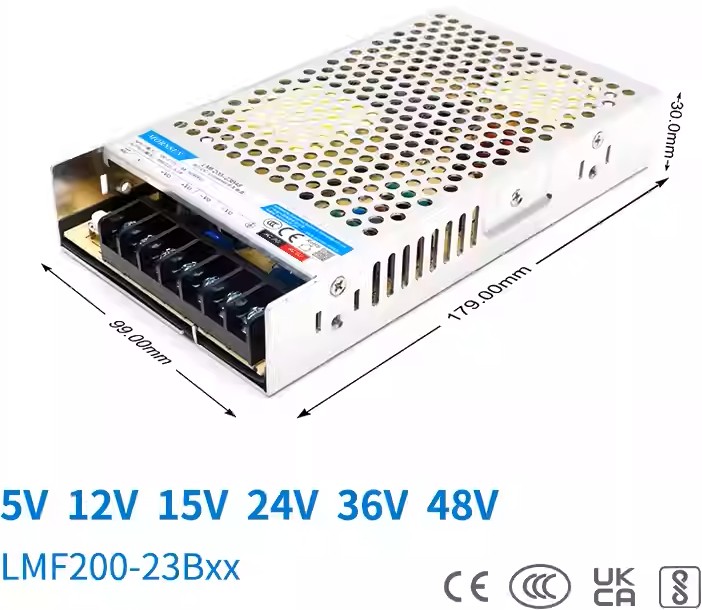 LMF200-23B12/15/24/36/48金升阳200W高隔离开关电源带主动式PFC